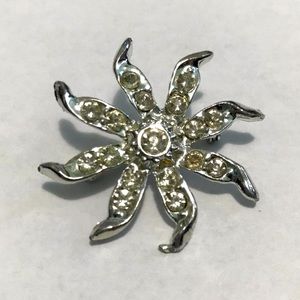 Vintage mcm starburst pin brooch rockabilly pinup mod 50s sunburst sparkly